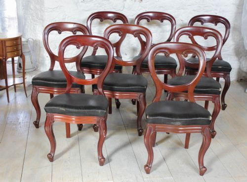 Set of Eight Mahogany Victorian Chairs