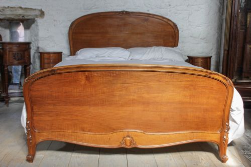 fig 1. Beautiful simple cherry wooden French king size