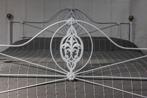 fig 2. Pretty aged white Victorian king size iron