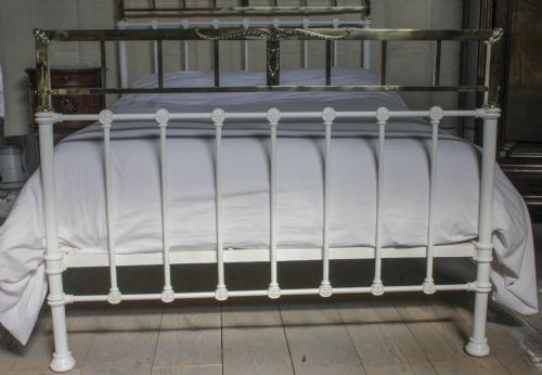 fig 1. Spanish white and brass double bed