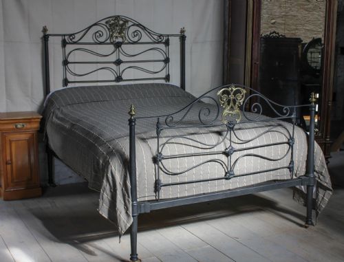 Striking Early Victorian Black and Brass King Size