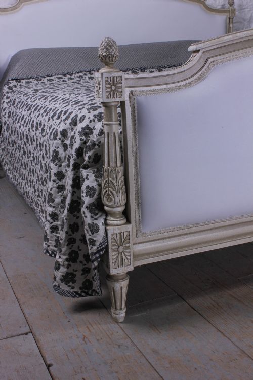 fig 2. Super king size French Louis XVI style upholstered bed
