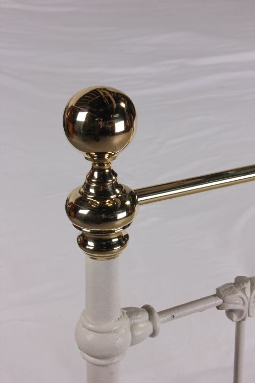 fig 1. Classic Victorian white brass and iron king size bed