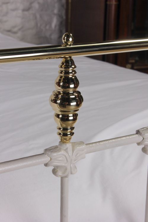 fig 2. Classic Victorian white brass and iron king size bed