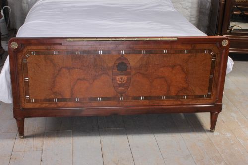 fig 1. Art Deco book matched walnut veneer king size