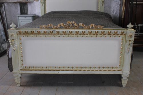 fig 2. Striking carved, gilded French upholstered king size