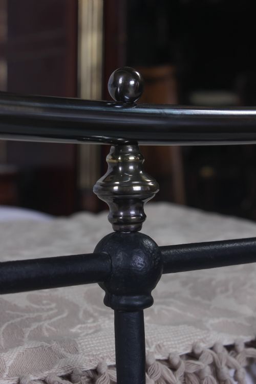 fig 2. Classic aged black and brass Victorian dip rail
