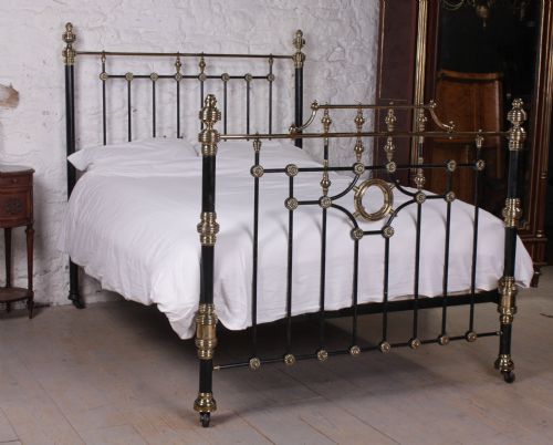 Very Handsome Victorian Black and Brass King Size