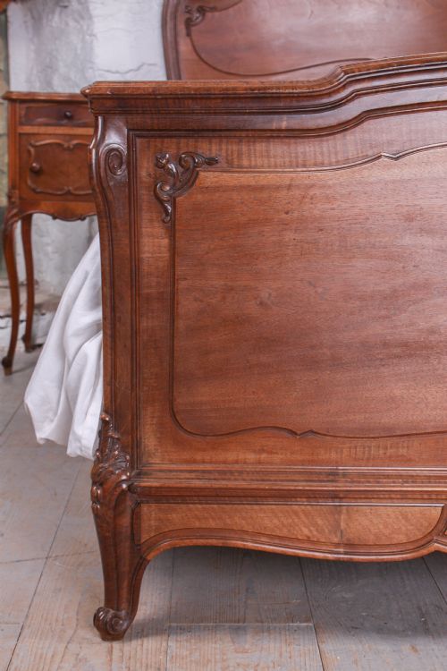 fig 2. French solid walnut Renaissance style king size bed