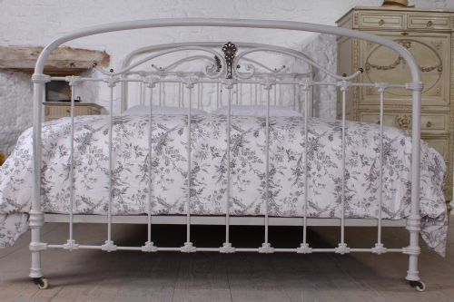 fig 1. Gorgeous French king size bed with brass detail