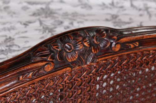 fig 2. French caned Louis XV style king size bed