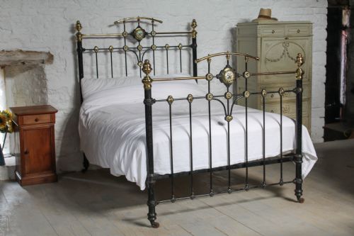 All Original Classic Victorian Bed with Mother of Pearl Detail