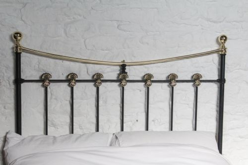 fig 2. Classic Victorian Dip rail with lovely original brass decoration.