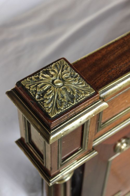 fig 1. Lovely mahogany and brass double bed