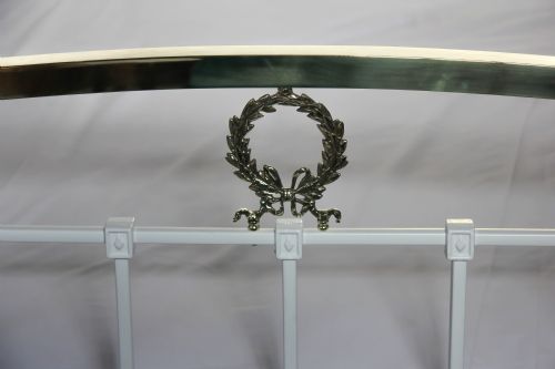fig 2. Edwardian white and brass double bed