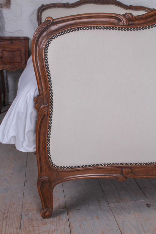 fig 2. Lovely kingsize French bed newly upholstered