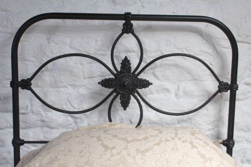 fig 2. Lovely pair of Irish iron single beds ( flexible super king 6ft size)