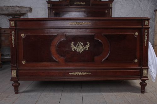 fig 1. Handsome mahogany and gilded bronze ormalu double bed