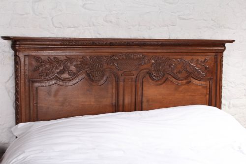 fig 1. Kingsize carved solid oak Provencale  bed