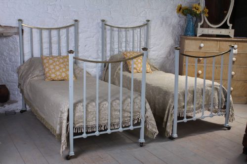 Matching Pair of Edwardian Brass and Iron