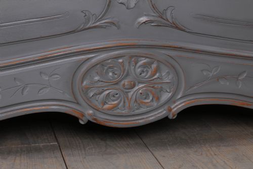 fig 2. Painted carved kingsize Louis XV style bed