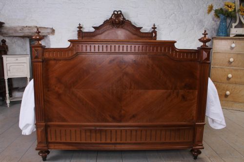 fig 1. Handsome Walnut Henri II style double bed
