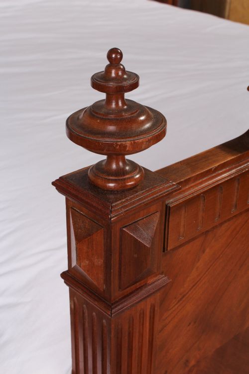 fig 2. Handsome Walnut Henri II style double bed