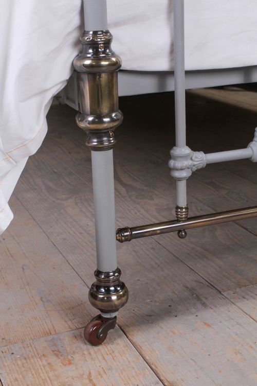 fig 2. Individual and lovely Classic Victorian antiqued brass and grey iron king size