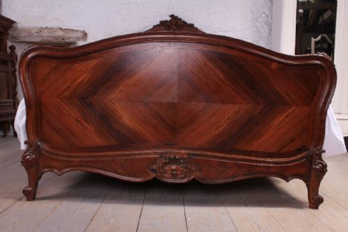 fig 1. Quarter veneer Rosewood 5Ft king size Louis XV style
