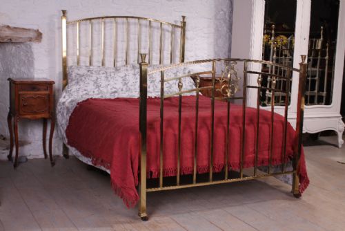 Edwardian All Brass Double Bed