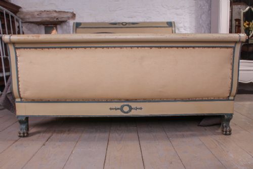 fig 1. Early French Directoire style king size Lit Bateau ready for upholstery