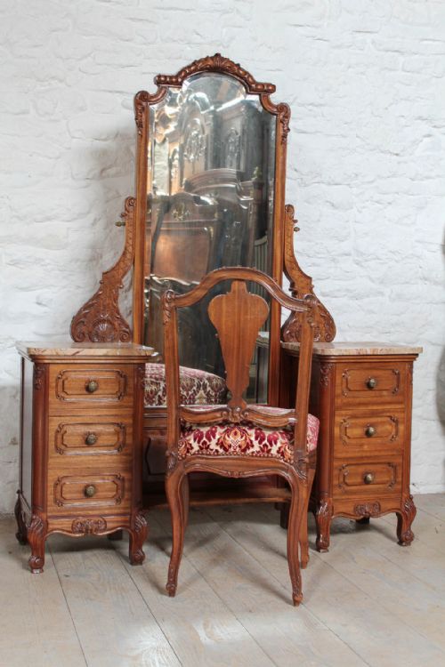 French Louis Xv Style Cheval Dressing Table