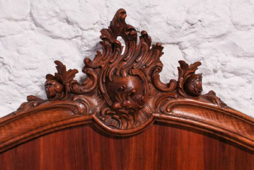 fig 2. Handsome pair of large single solid walnut Louis XV beds