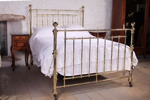 Quality Classic Victorian 5ft King Size All Brass Bed by Maple and Co