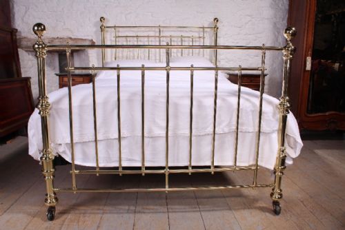 fig 2. Quality Classic Victorian 5Ft king size all brass bed by Maple and Co