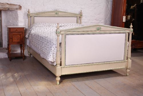 French Directoire Style Upholstered King Size in Calico