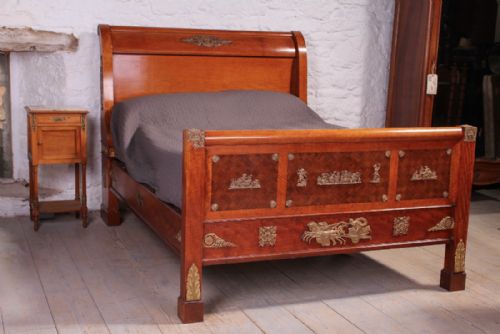 Fantastic Empire Style Lit Bateau Bed with Exquisite Gilt Bronze Mounts