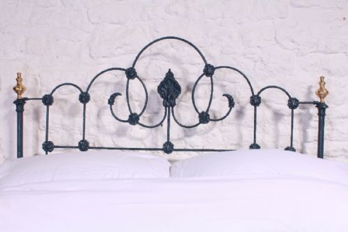 fig 1. Very individual early Victorian iron and brass low end double bed