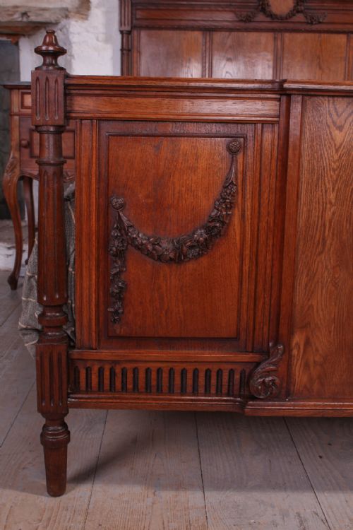 fig 2. Oak Louis XVI  style with fluted posts 