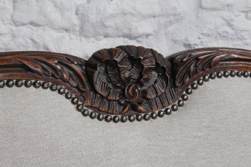 fig 1. Beautiful corbeille king size 5Ft newly upholstered French bed