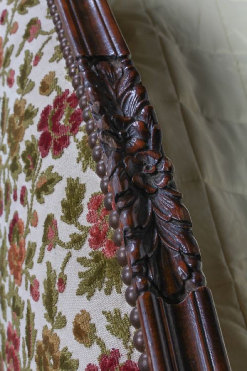 fig 1. Good quality French upholstered bed with original fabric