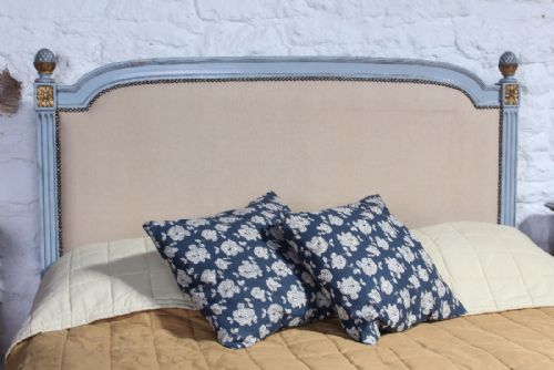 fig 2. Newly upholstered French painted low low bed