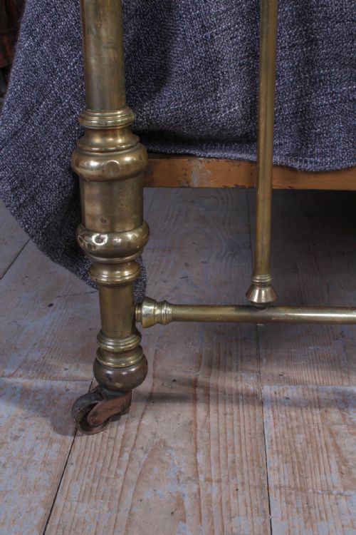 fig 2. Lovely naturally aged simple brass French 5Ft king size bed