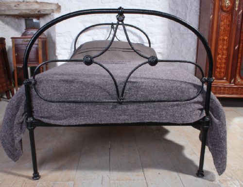 fig 1. Super single black iron bed
