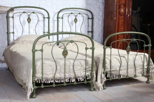 Lovely Pair of Individual French Single Iron Beds