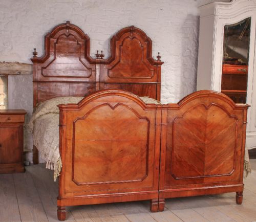 Striking Pair of Joining Gothic Cherry Beds Can Join to Make Super King