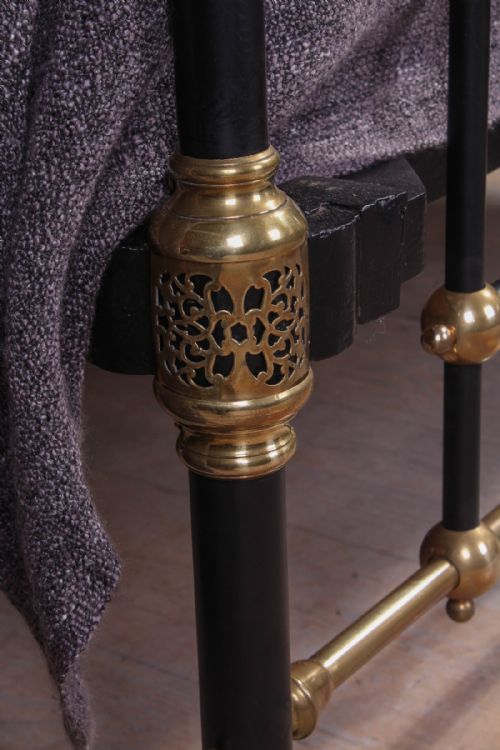 fig 3. Attractive Victorian black and brass king size bed