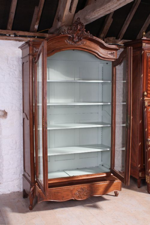 fig 1. Glazed French Louis XV style Vitreen cupboard