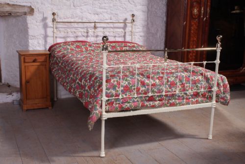 Classic Victorian Three Quarter Brass and Iron Bed