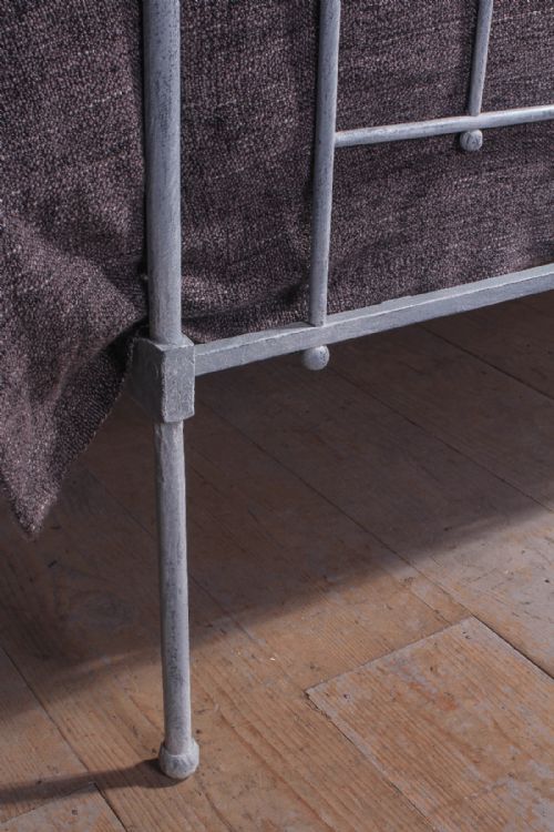 fig 2. Exquisitely simple early 5Ft king size forged iron bed